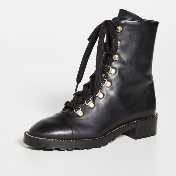 Stuart Weitzman Kolbie Chain Bootie Black Women’s Size 4.5 - Picture 3 of 17